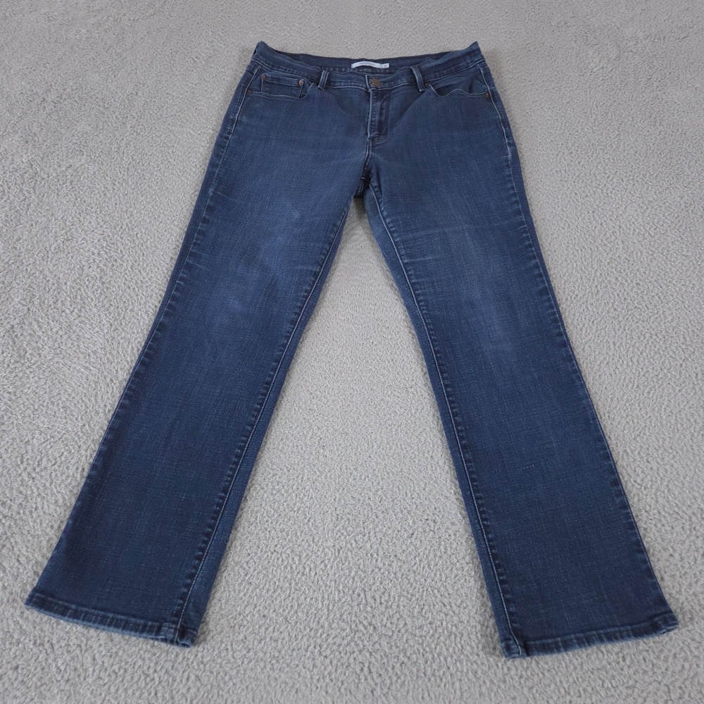 Levis Jeans Womens 31 Blue 505 Straight Leg Dark Wash Mid Rise Denim Stretch